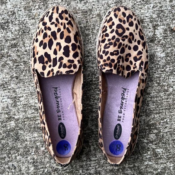 Dr. Scholl's Find Me Loafer Espadrilles Leopard Print Tan Black Size 8.5 - Picture 3 of 7